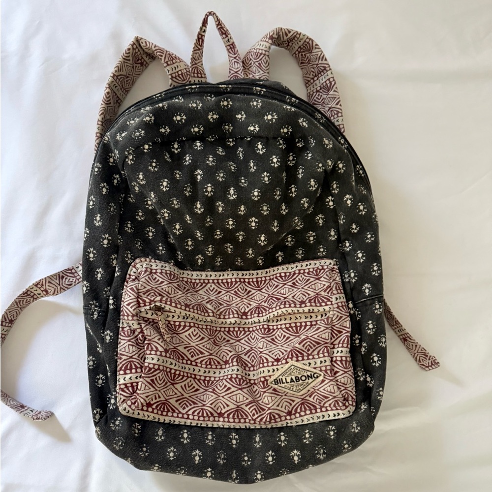 Billabong Grey & Red Backpack / Beachbag